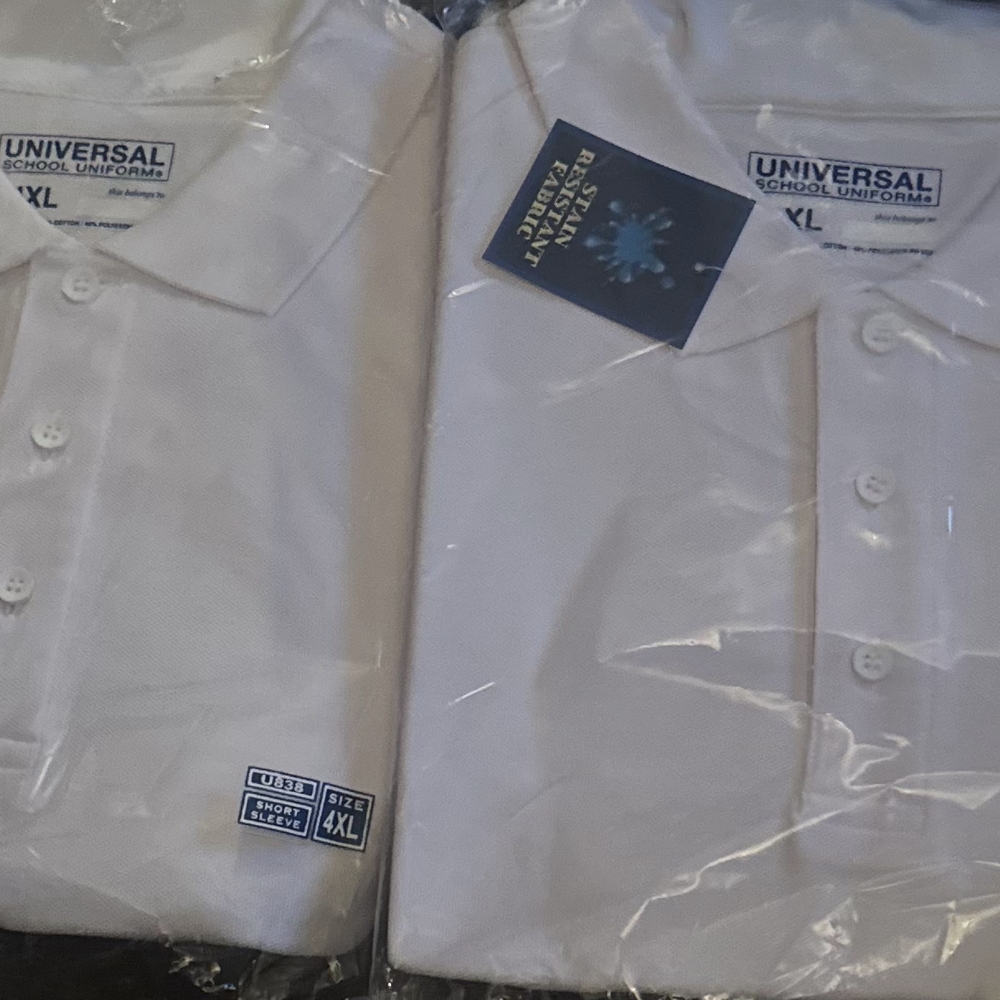 Universal Men's Classic White Polo Style Shirts